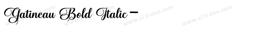 Gatineau Bold Italic字体转换